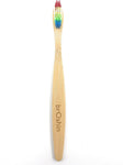 Broshin Cepillos de Dientes Biodegradables de Bambú sin BPA con Cerdas Suaves de Color Arcoíris Ecológicos