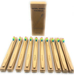 Broshin Cepillos de Dientes Biodegradables de Bambú sin BPA con Cerdas Suaves de Color Arcoíris Ecológicos