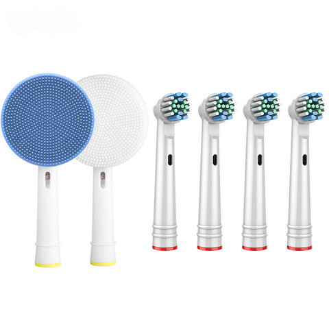 Broshin Pack de 2 Cabezales de Limpieza Facial Recambios Cepillos Dientes Precision Clean Compatibles con Cepillos OralB