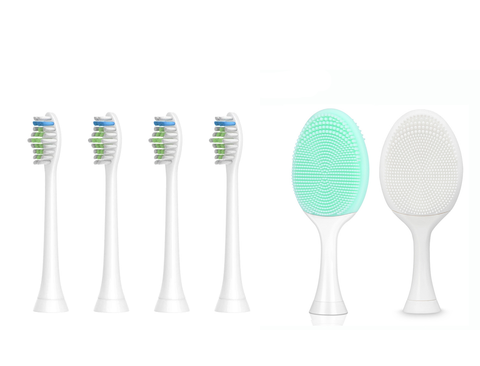 Broshin Pack de 2 Cabezales de Limpieza Facial Recambios Cepillos Dientes Diamond Clean Compatibles con Cepillos Philips